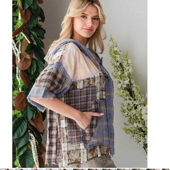 #105 Oli & Hali Multicolor Plaid Button Down Shirt - Picture 6 of 8